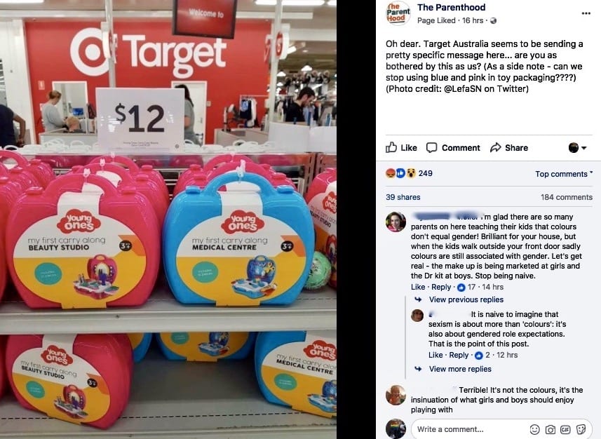 Target will no longer sell 'toys for boys' and 'toys for girls