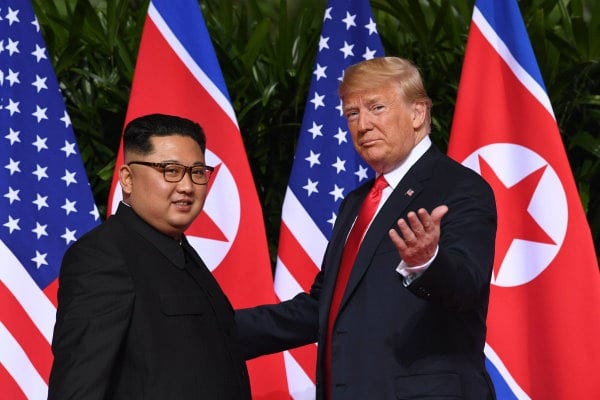 Trump and Kim in 2018