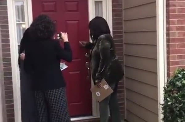 Oprah door-knocking