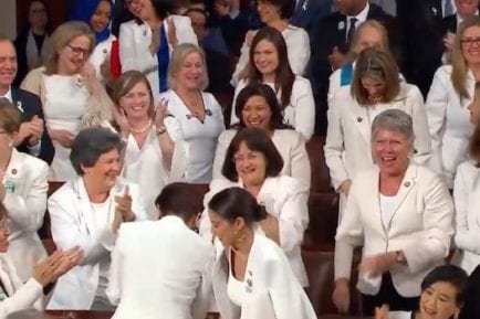 women in white