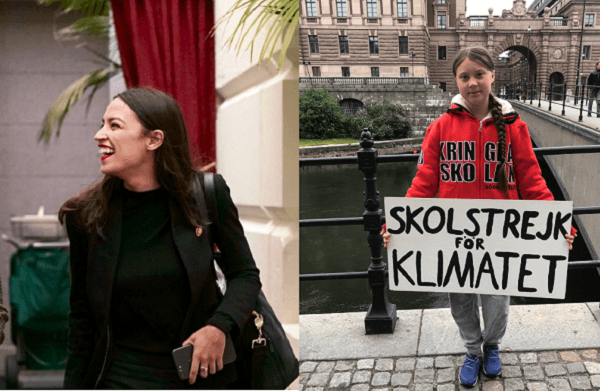 greta thunberg and AOC