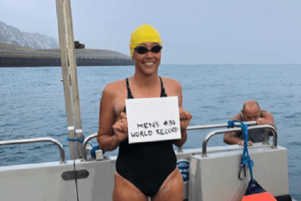 France's Marion Joffle breaks record for swim across English Channel