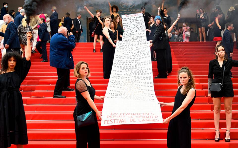 Red carpet stormed at Cannes Film Festival as women protest violence