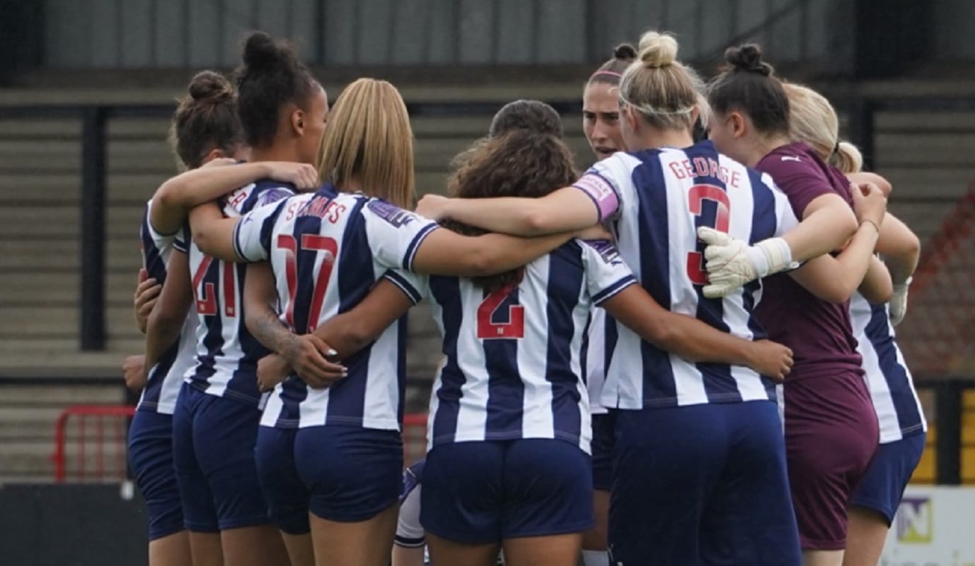 West Brom Women switch from white to navy shorts due to period