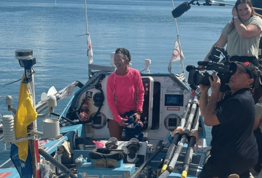 Michelle Lee becomes first solo woman to row across the Pacific Ocean