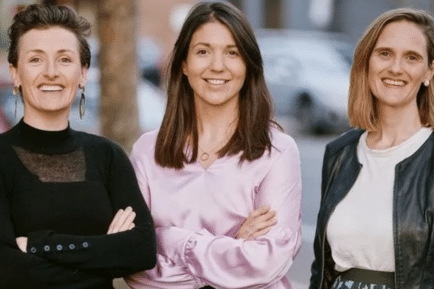 The co-founders Alex Andrews, Christina Hobbs and Zoe Lamont