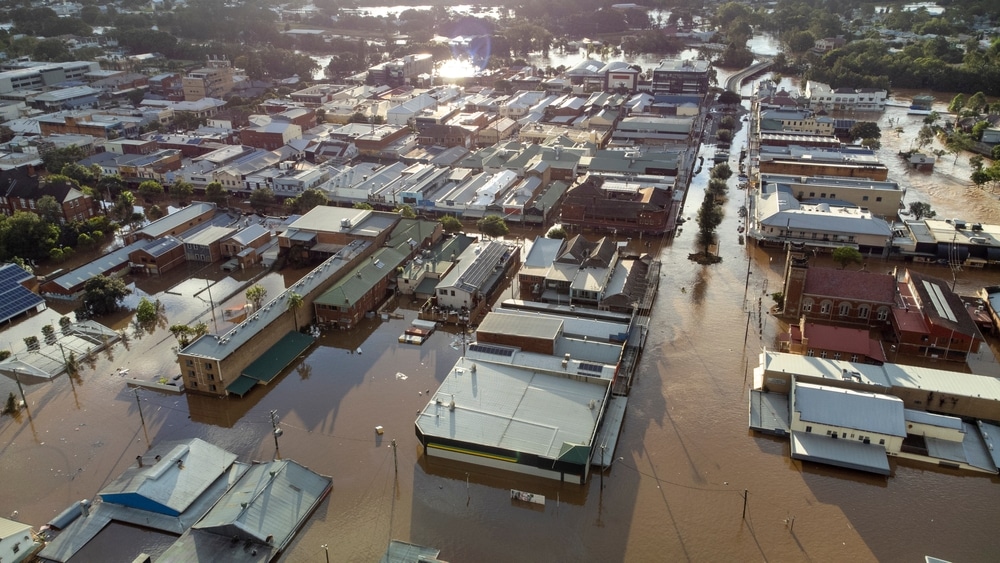 Floods in Lismore, NSW during 2022.