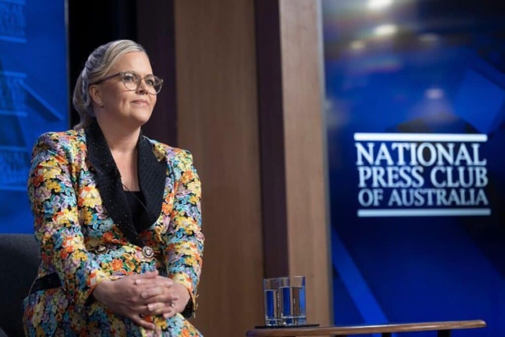 Taryn Brumfitt at the National Press Club