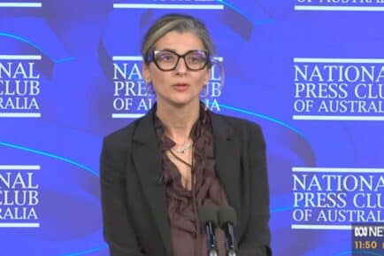 Francesca Albanese at the National Press Club