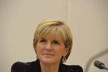 Julie Bishop in 2014, as foreign mininster in the Coalition meritocracy