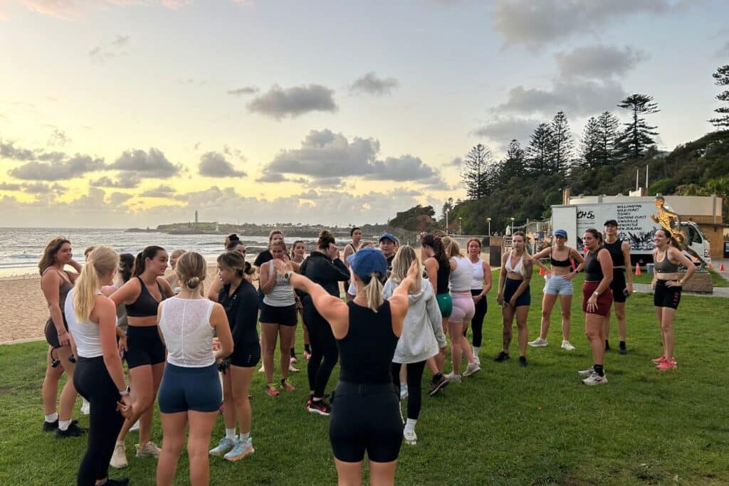 Good Energy Run Club at North Wollongong Beach, NSW.