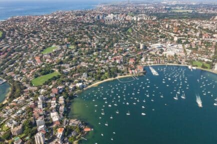 aerial view of Sydney's eastern suburbs