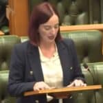 Brittany Lauga speaking in the Queensland parliament
