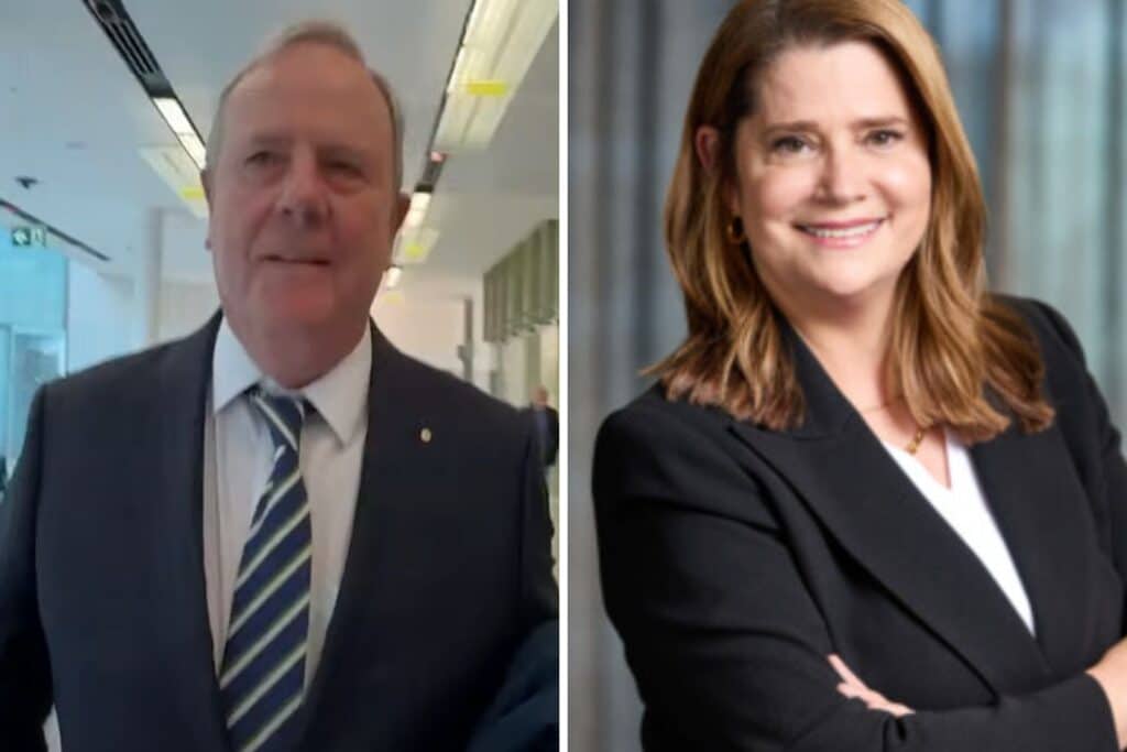 Peter Costello (left) catherine West (right)