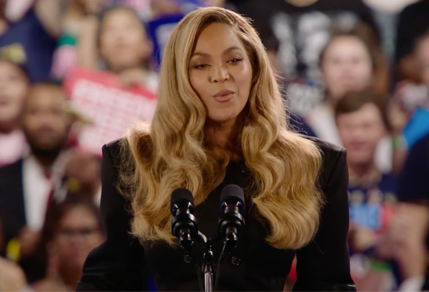 'I'm here as a mother': Beyoncé urges Americans to vote for Harris