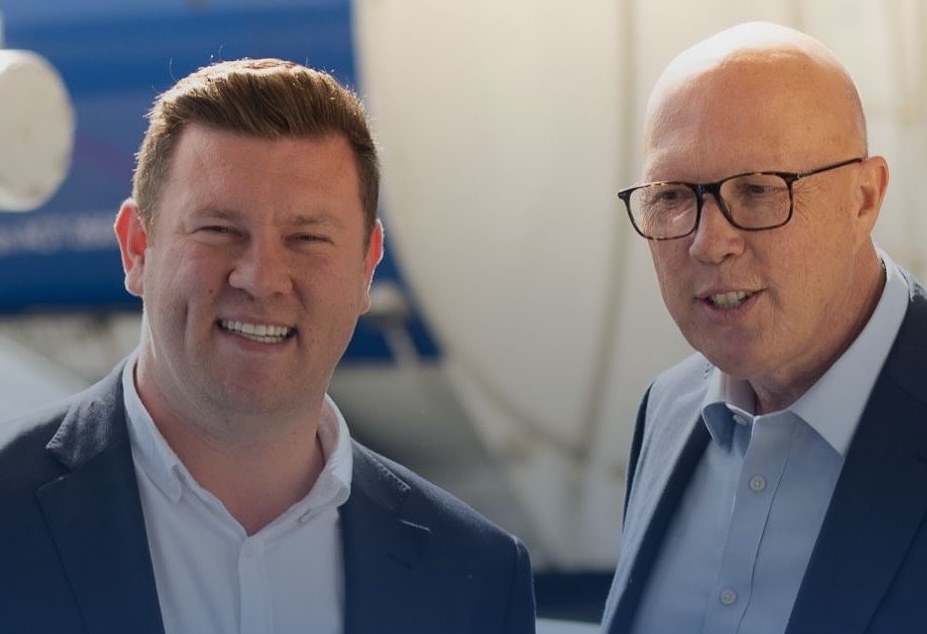 Nathan Conroy with Peter Dutton.