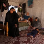 Nearly a quarter of a million women and girls in Gaza are starving. Each day begins with the same desperate question: where will I find food and water? Featured in this photo, Fullah Ziyad Khalil Arafat is responsible for caring and providing for eight people now, including her husband's parents and her five children. Photo: UN Women