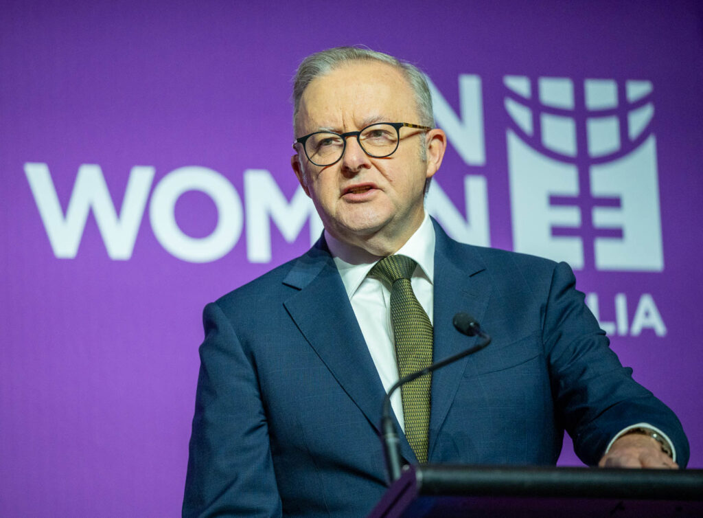 Prime MIninster Anthony Albanese speaking at UN Women breakfast 